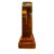 Amber crystal clock with the "Basket of Abundance" frosted pattern. Quartz mechanism clock. Signed Baccarat at the base.