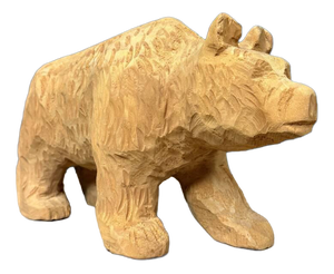 Vintage Wooden Carved Bear