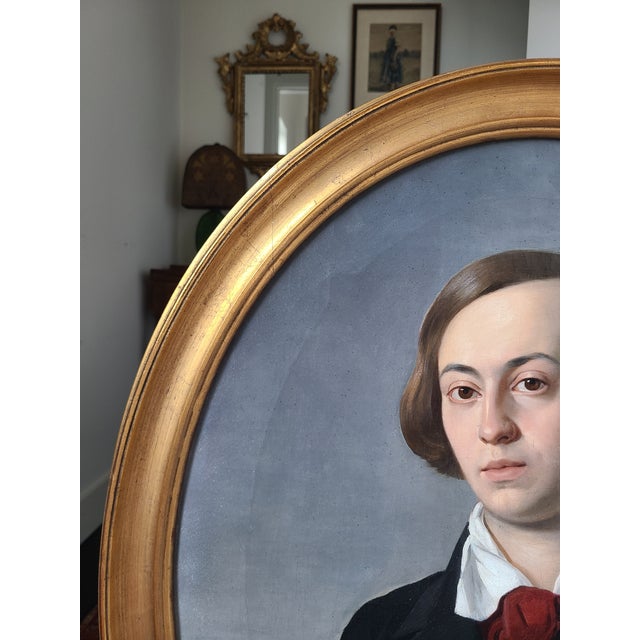 Antique 19th Century Oil Painting Portrait of a Man For Sale - Image 9 of 17