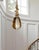 Art Nouveau Murano Art Glass Aventurine Ovoid Shade With a Cherub Sculpture Pendant Light For Sale - Image 3 of 18