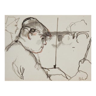 Early 20th Century Bernard Lamotte Paris Figure Study Drawing For Sale