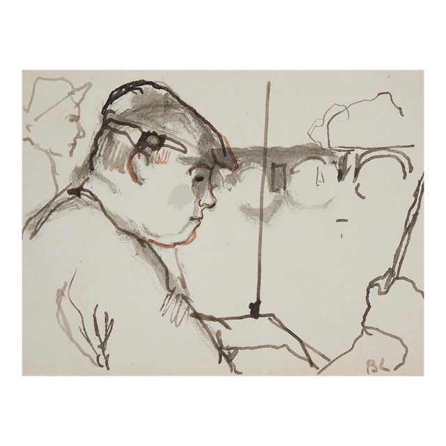 Early 20th Century Bernard Lamotte Paris Figure Study Drawing For Sale