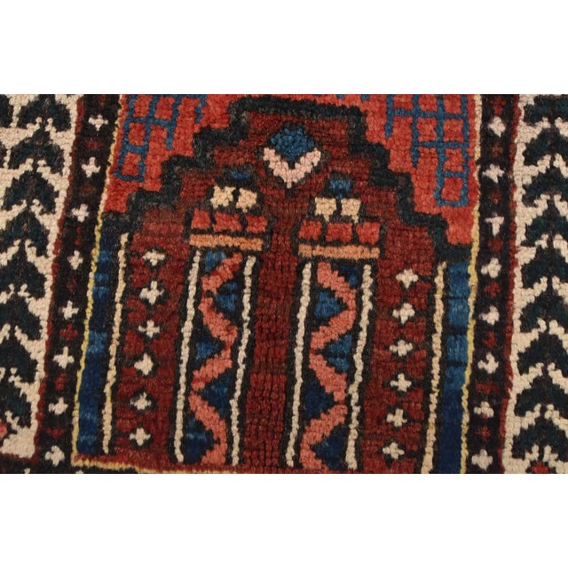 Blue Bakhtiari Rug 7’2” X 10’1” Multicolor Wool Semi-Antique Hand-Knotted Carpet For Sale - Image 8 of 15
