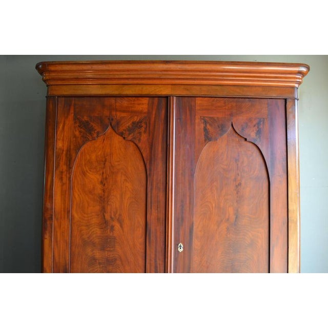 Antique Mahogany Wooden Gate Cabinet For Sale - Image 3 of 10