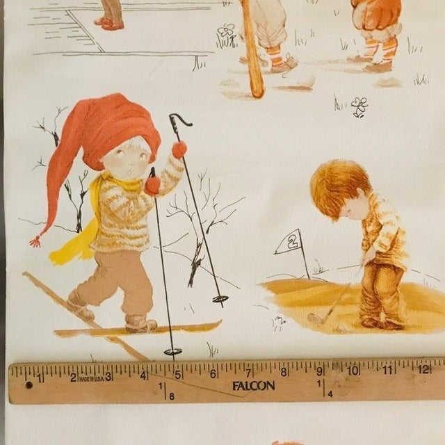 VINTAGE Wallpaper Fran Mar 1978 Nursery 2+ Roll Girls Bedroom Playroom Width: 27” 2 new rolls, and approximately 10 yard...