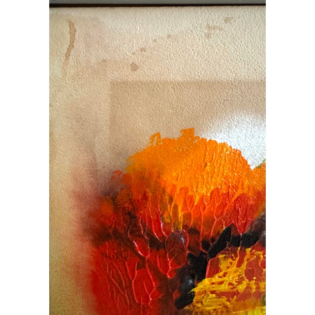 1940s Original Julio Carballosa Oil Painting Cuban Artist Abstract Still Life of Flowers in Vase For Sale - Image 12 of 12