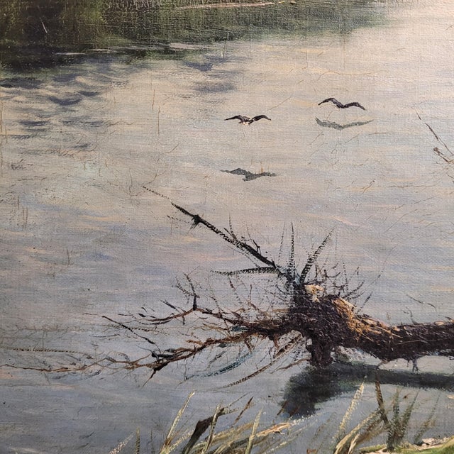 Antonio Canovas Del Castillo Y Vallejo, River Landscape, 1920s, Oil on Canvas, Framed For Sale - Image 12 of 18