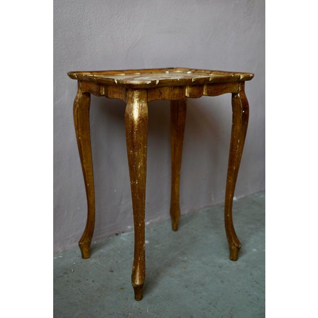Florentine Baroque Style Gilded Nesting Tables, 1950s, Set of 2 For Sale - Image 11 of 18