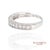 Contemporary 14k (585) White Gold Natural Diamond Engraved Band Ring, Size 5 For Sale - Image 3 of 9
