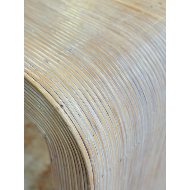 Wood Vintage Pencil Reed Console Table For Sale - Image 7 of 11