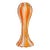 Murano Salviati Barbini 1950s Vintage Orange White Gold Flecks Italian Art Glass Flower Vase For Sale