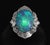 Metal Late 20th Century Fine 7.41ct Natural Untreated Black Opal 2.06ct Diamond Platinum Ring Size 6 For Sale - Image 7 of 18