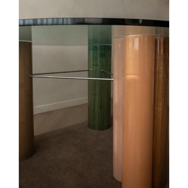 1980s Vintage Italian Glass Dining Table by Saporiti Italia, 1980s For Sale - Image 5 of 18