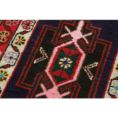 Multicolor Bohemian Runner Rug For Sale - Image 5 of 7