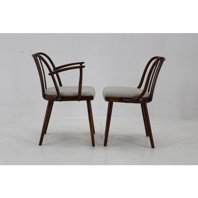 Beech Dining Chairs by Antonin Suman for Thonet, 1960s, Set of 6 For Sale - Image 8 of 18