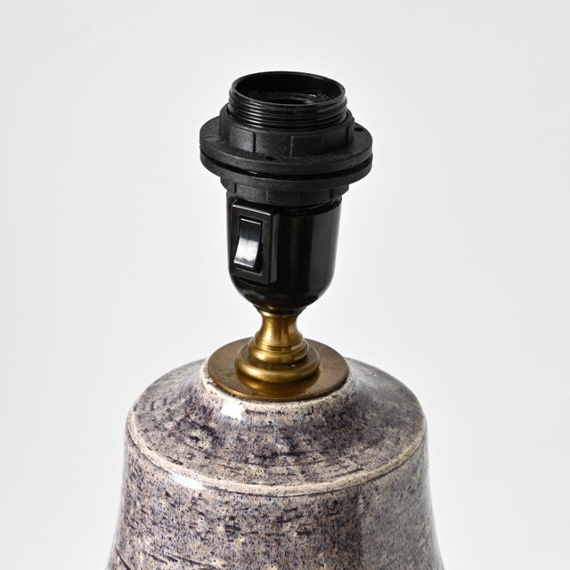 Gray Large Ceramic Ikano Table Lamp by Aldo Londi for Bitossi, 1970s For Sale - Image 8 of 13