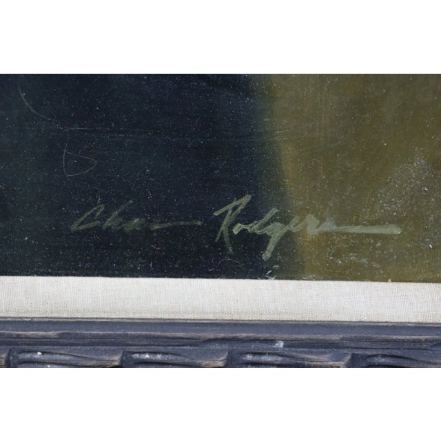 Mid 20th Century Asian Peace Oil Painting Signed For Sale - Image 5 of 8