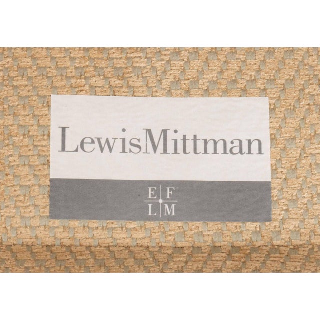 Lewis Mittman Art Deco Style Beige Fabric Upholstered Easy Arm Chair For Sale - Image 10 of 10