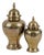 Vintage Pair of Brass Ginger Jars Mid-Century Modern Hollywood Regency For Sale