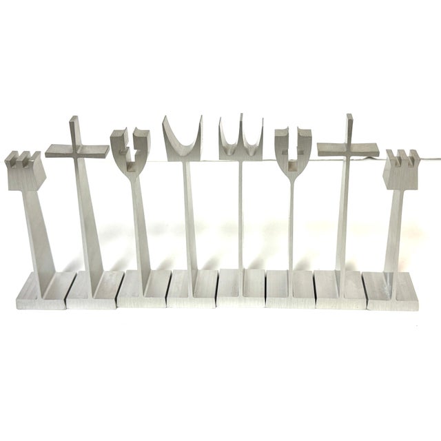 1962 ALCOA Aluminum Chess Set by Austin E. Cox in Wall-Mounted Case For Sale In West Palm - Image 6 of 14