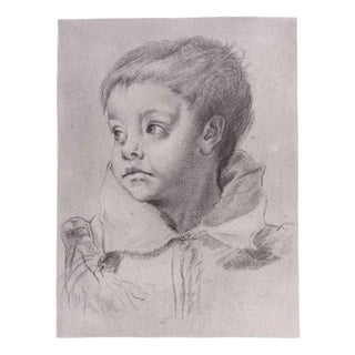 After Annibal Carrache, Portrait from the Louvre, Lithograph For Sale