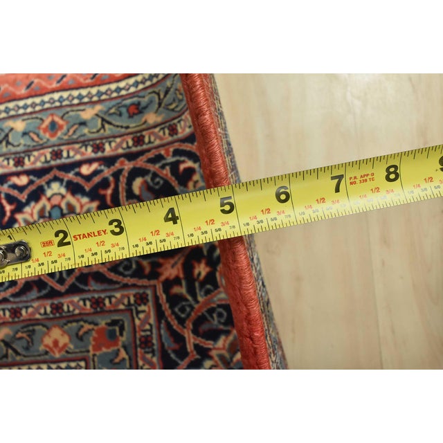 Sarouk Rug 9’5” X 12’6” Red Wool Vintage Traditional Hand-Knotted Carpet For Sale - Image 11 of 13
