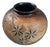 Japanese Shigaraki Ikebana Vase with Carved Floral Motif, 1970s For Sale