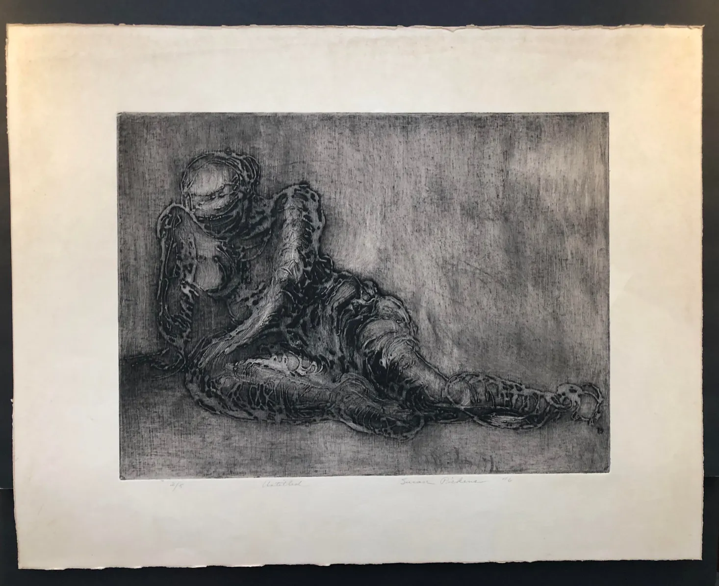 1976 Susan Pickens Nude Collograph | Chairish