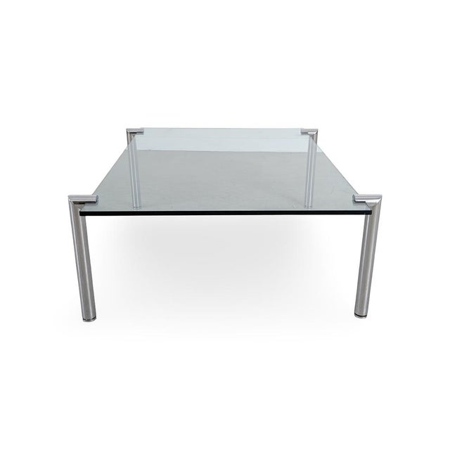 Mid-Century Modern Coffee Table in Glass and Metal, 1980 For Sale - Image 5 of 8