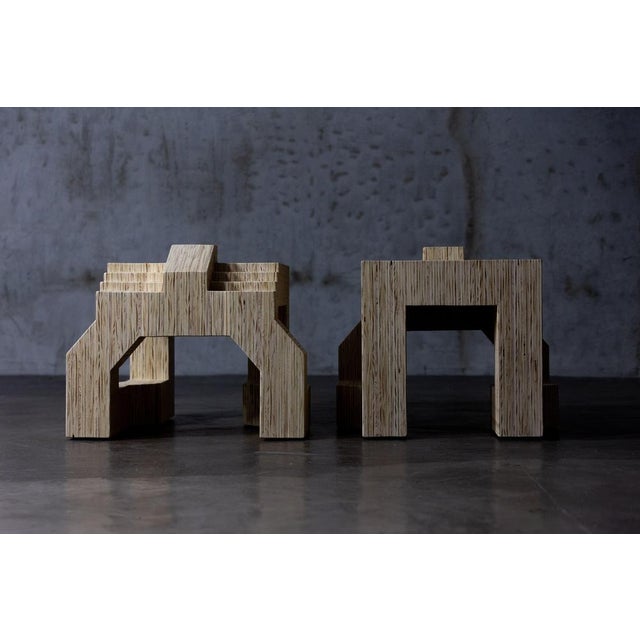 Gold Vacuum Fundamentals Auxiliary Stool by Lasanimas For Sale - Image 8 of 9