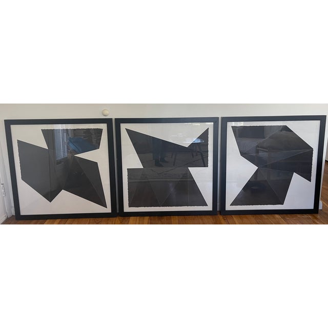 Black Modern Art Reproduction Prints - Set of 3 For Sale - Image 8 of 9