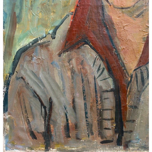 Gold Yvonne Guégan, Portrait of a Man, 1970s, Oil on Canvas, Framed For Sale - Image 8 of 11