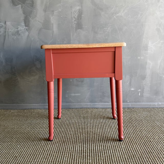 Size 20.5" W x 16" D x 25.75" H Drawer Size 13" x 10.5" x 2" H Leg Height 17.5" A charming nightstand finished in a soft...