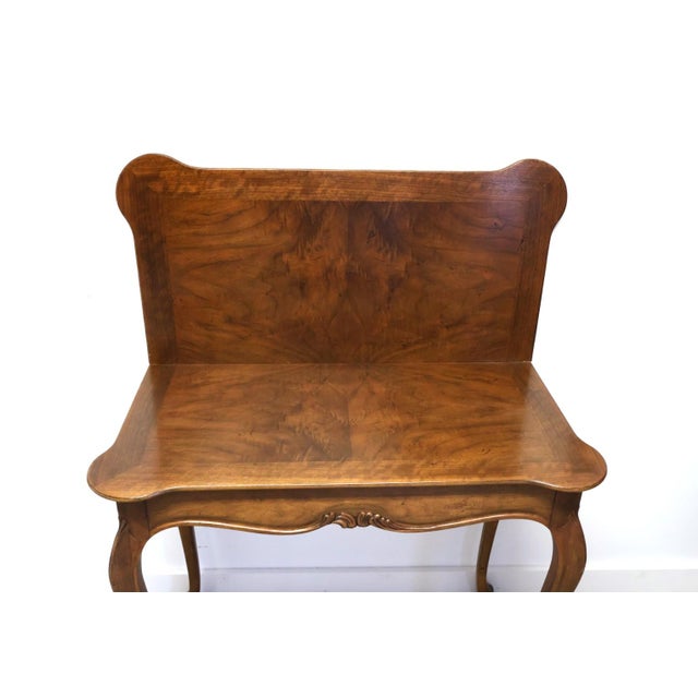 Wood Baker Milling Road Burl Walnut Flip-Top Game Table For Sale - Image 7 of 12