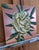 Contemporary Unfolding Petals on Copper by Robin Hextrum | Oil on Artefex Copper Panel Flower with Leaves For Sale - Image 3 of 3
