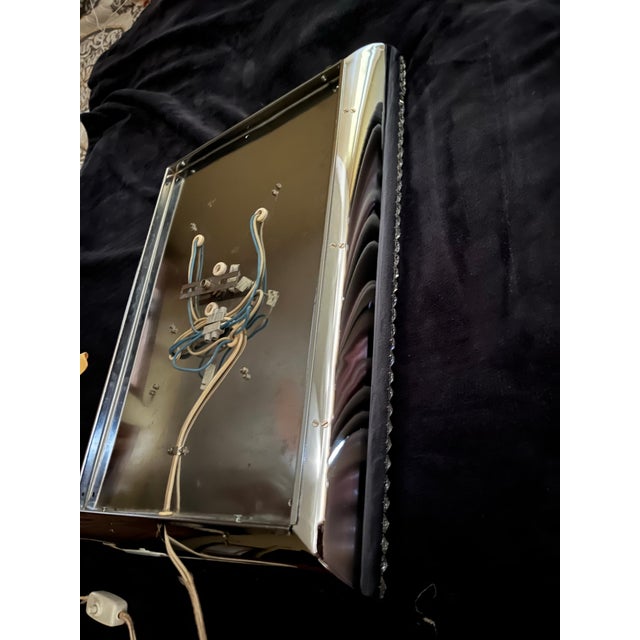 Chrome Authentic 1960/1970 Palwa Illuminated Crystal Mirror (22x16) For Sale - Image 8 of 9