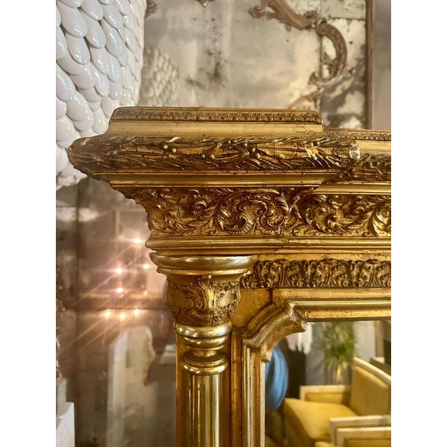 Large English Regency Gilt Pier Mirror, 1820s For Sale - Image 6 of 17