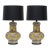 1970s Monumental Brutalist Style Ceramic Lamps by Pieri Tullio - a Pair For Sale