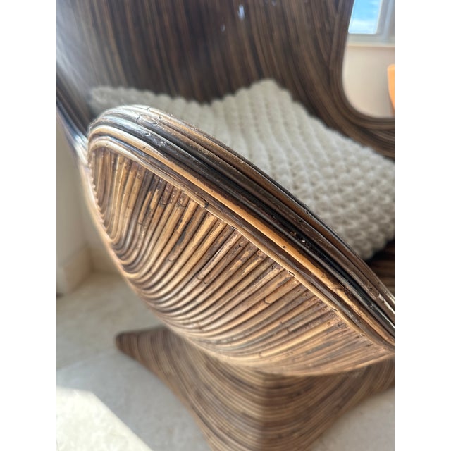Vintage 70s Italian rattan chair in excellent condition. Purchased from a vintage gallery in Marseille France in 2019....