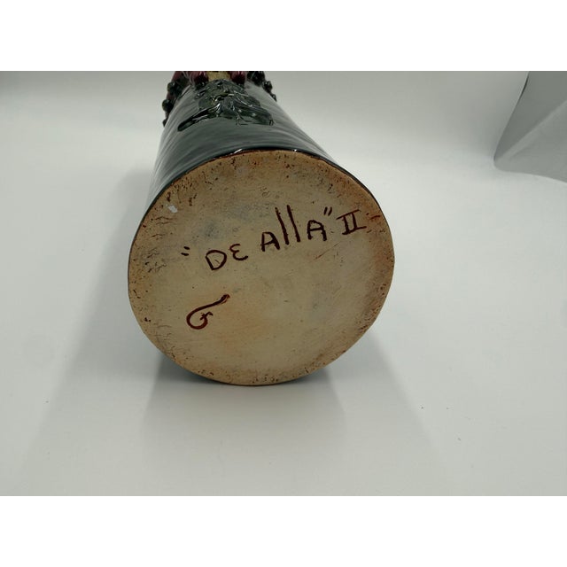 Vintage Studio Pottery Organic Design Titled De Alla For Sale - Image 9 of 9