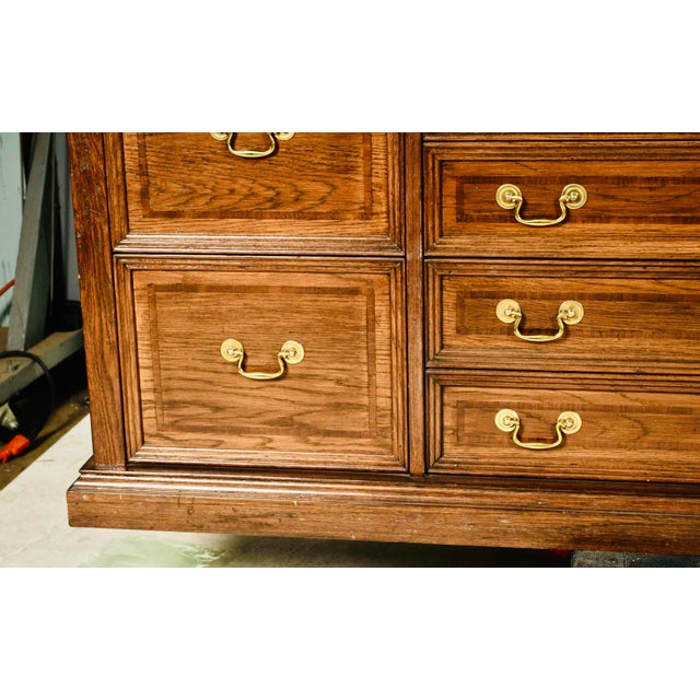 English 1960s Vintage Two Tone Mahogany Credenza For Sale - Image 3 of 11