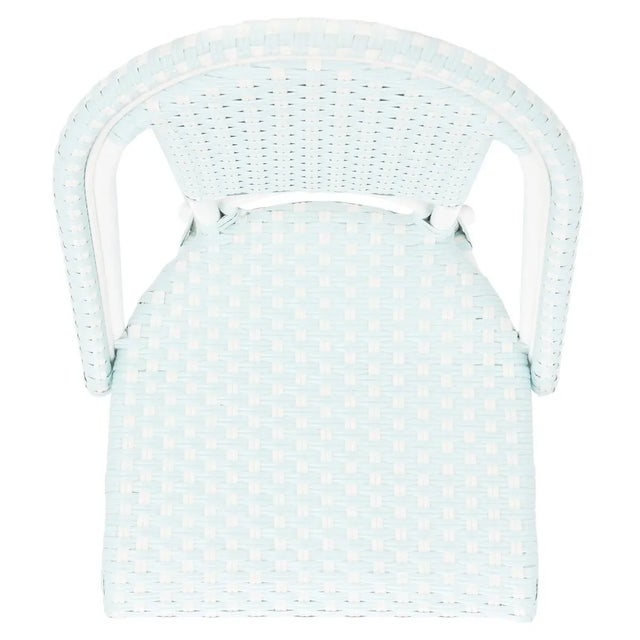 Baby Blue California Side Chair, Set of 2 - Baby Blue/White For Sale - Image 8 of 9