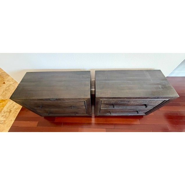 Transitional Classic Home Nightstands (Pair) For Sale - Image 3 of 7