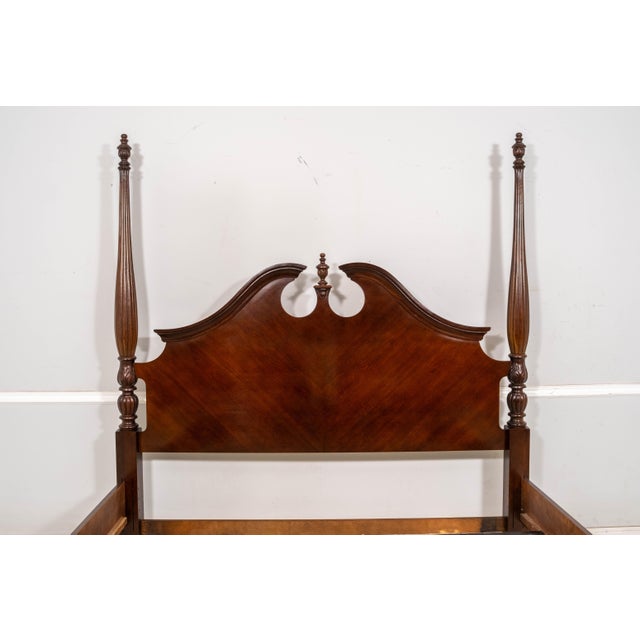 Queen Anne Thomasville King Size Cherry 4 Post Poster Bed For Sale - Image 3 of 14