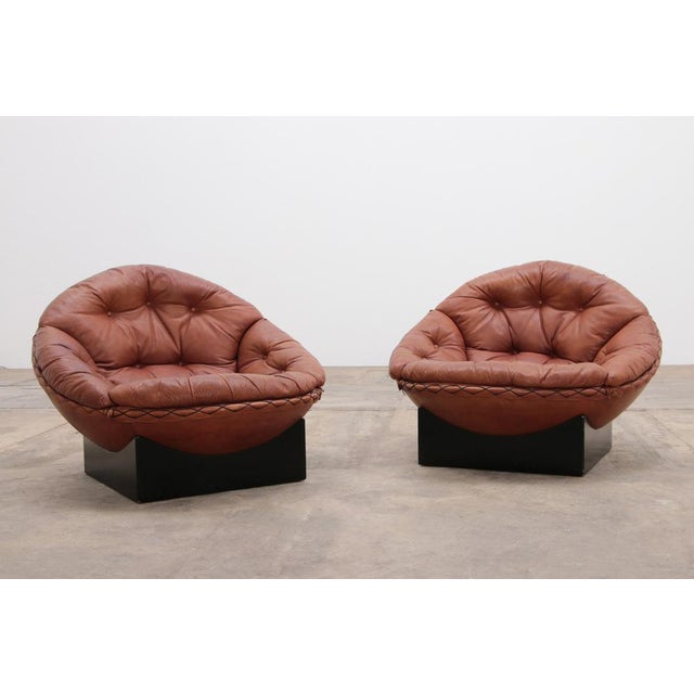 Set of Lounge Set in Cognac Color by Illum Wikkelsø for Ryesberg Møbler, 1970 For Sale - Image 17 of 17