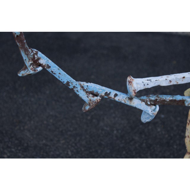 Industrial Metal Rooster Sculpture Garden Statue For Sale - Image 9 of 18