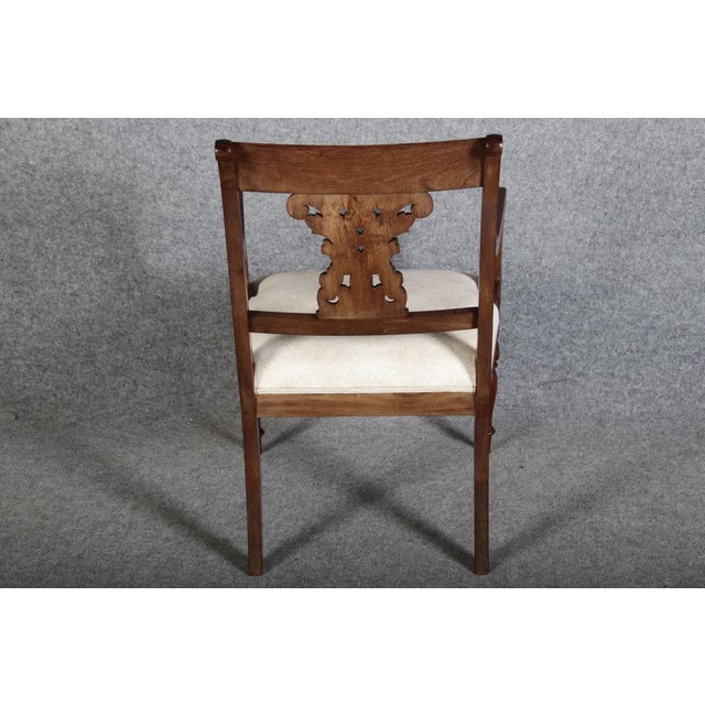 Antique English Regency Biedermeier Armchair in Mahogany, 1840 For Sale - Image 13 of 18