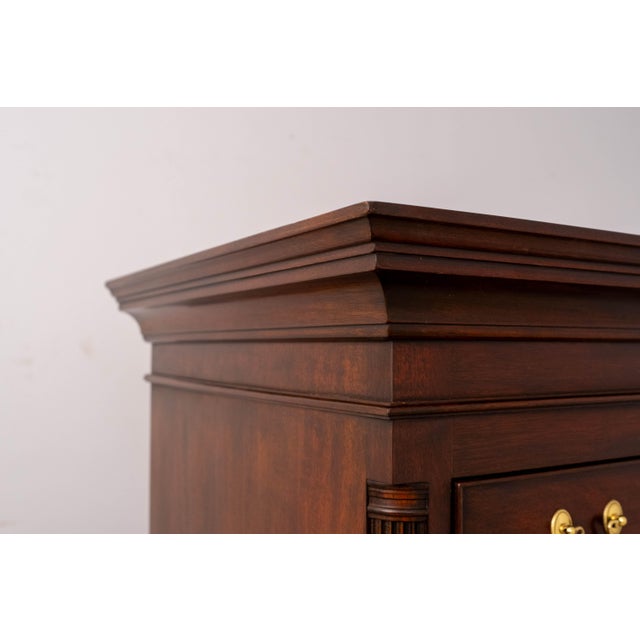 1990s Henkel Harris New Market Mahogany Tall Chest For Sale - Image 11 of 18