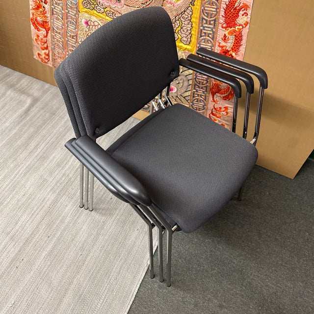 Hightower Modernist Stackable Arm Chair, Orange For Sale - Image 11 of 12