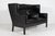 Danish Black Leather 2192 Coupe Sofa by Børge Mogensen for Fredericia Furniture, 1991 For Sale - Image 6 of 13